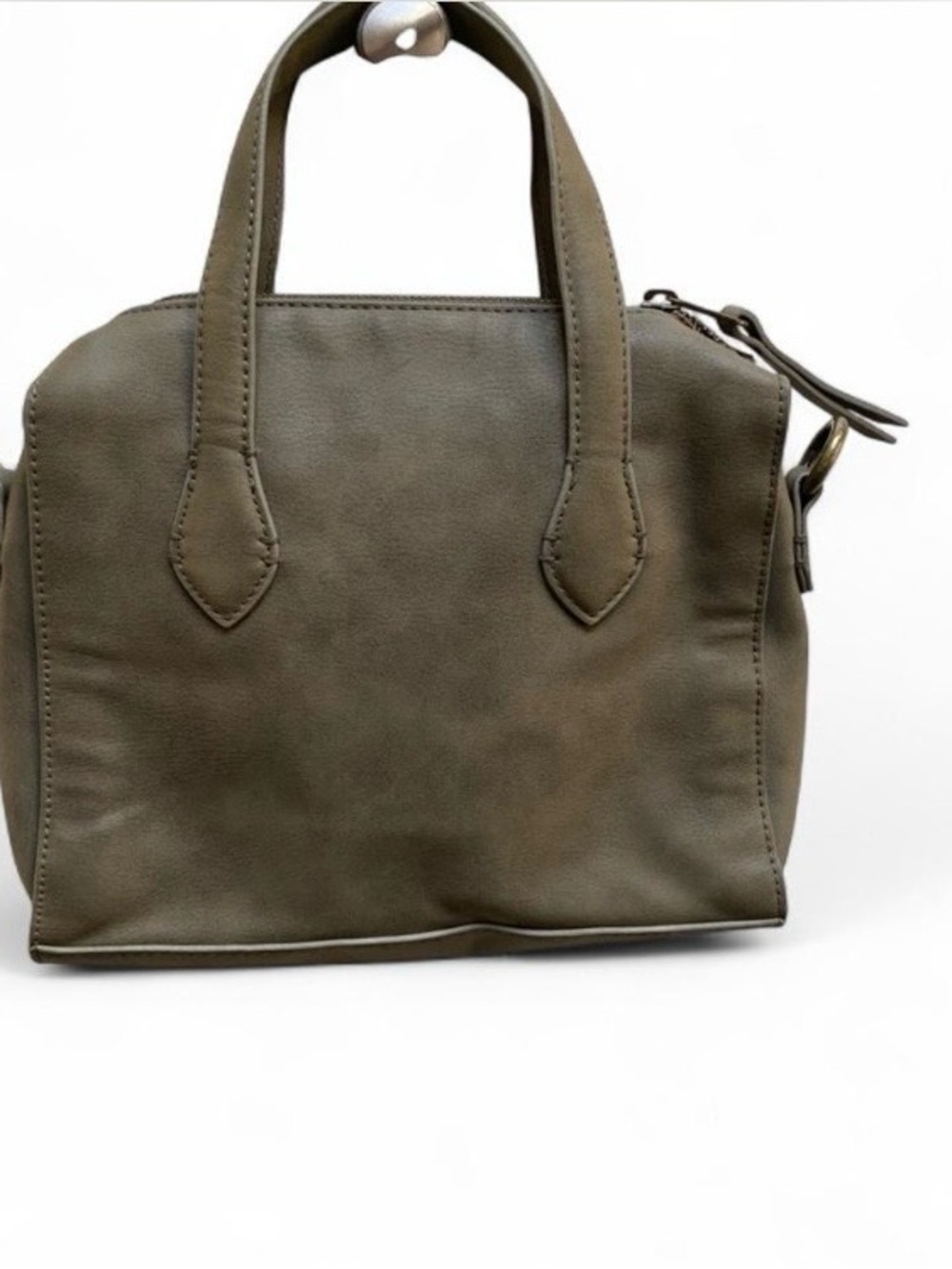 Universal Thread Olive Green Satchel with Floral Embroidery - Picture 4 of 6